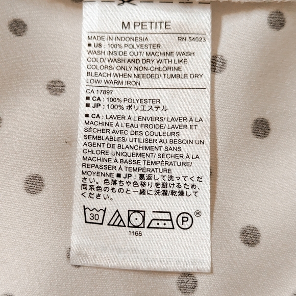 Banana Republic Factory Polka Dot Blouse Size MP - Picture 3 of 4